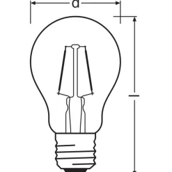 Osram LED Star Classic Decor E27 Päron Filament Matt 2.5W 45lm - Röd | Ersättare 7W