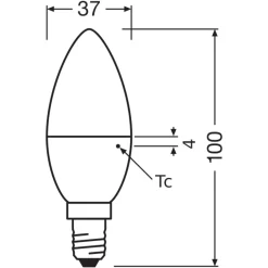 Osram LED Star Classic E14 Kronljus Matt 4.9W 470lm - 840 Kallvit | Ersättare 40W