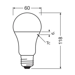 Osram LED Star Classic E27 Päron Matt 10W 1055lm - 865 Dagsljus | Ersättare 75W