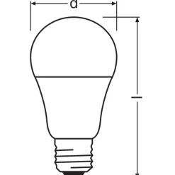 Osram LED Star Classic E27 Päron Matt 4.9W 470lm - 827 Extra Varm Vit | Ljussensor - Ersättare 40W
