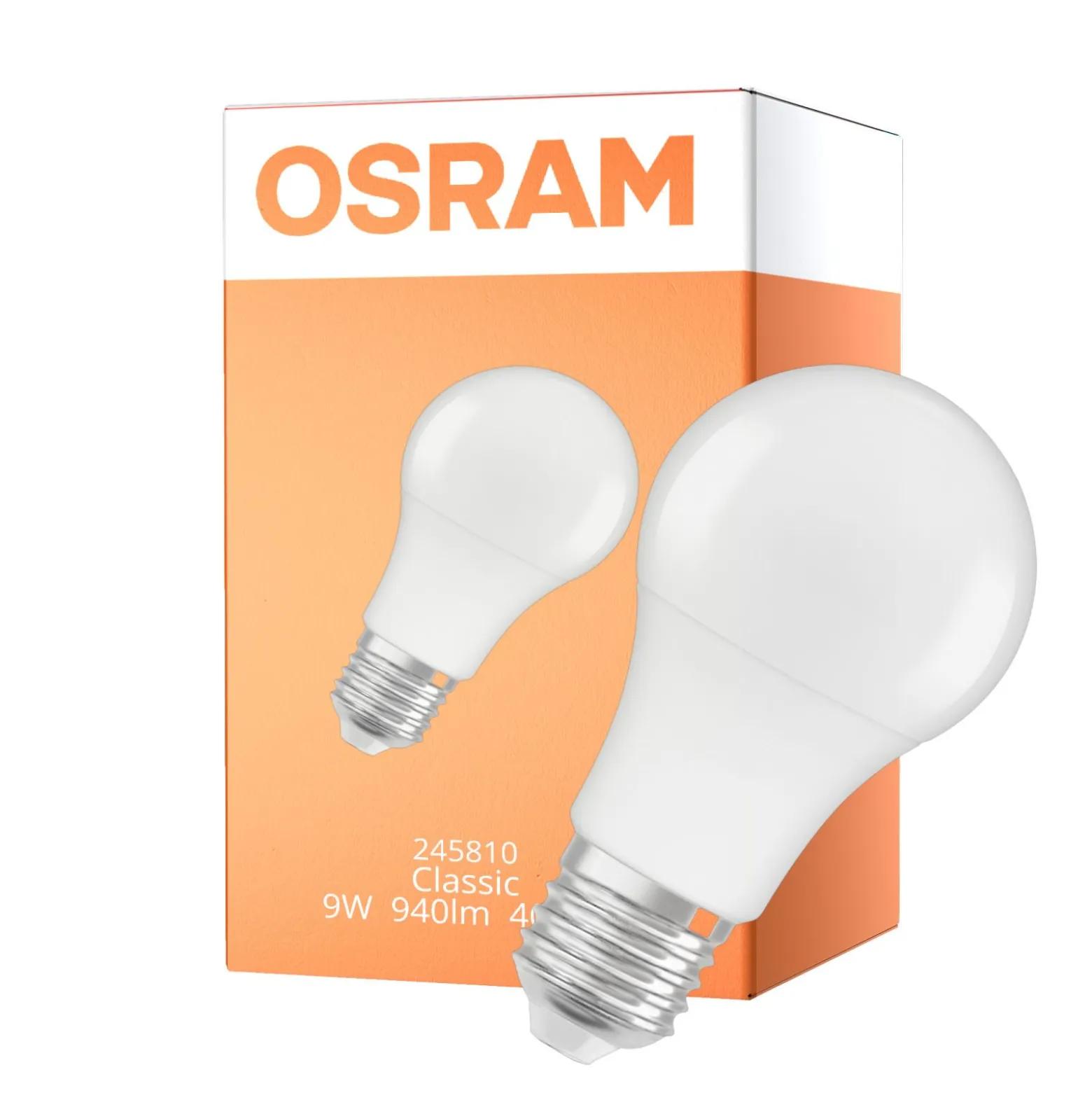 Osram Led Star Classic LED E27 Päron Matt 9W 940lm - 840 Kallvit