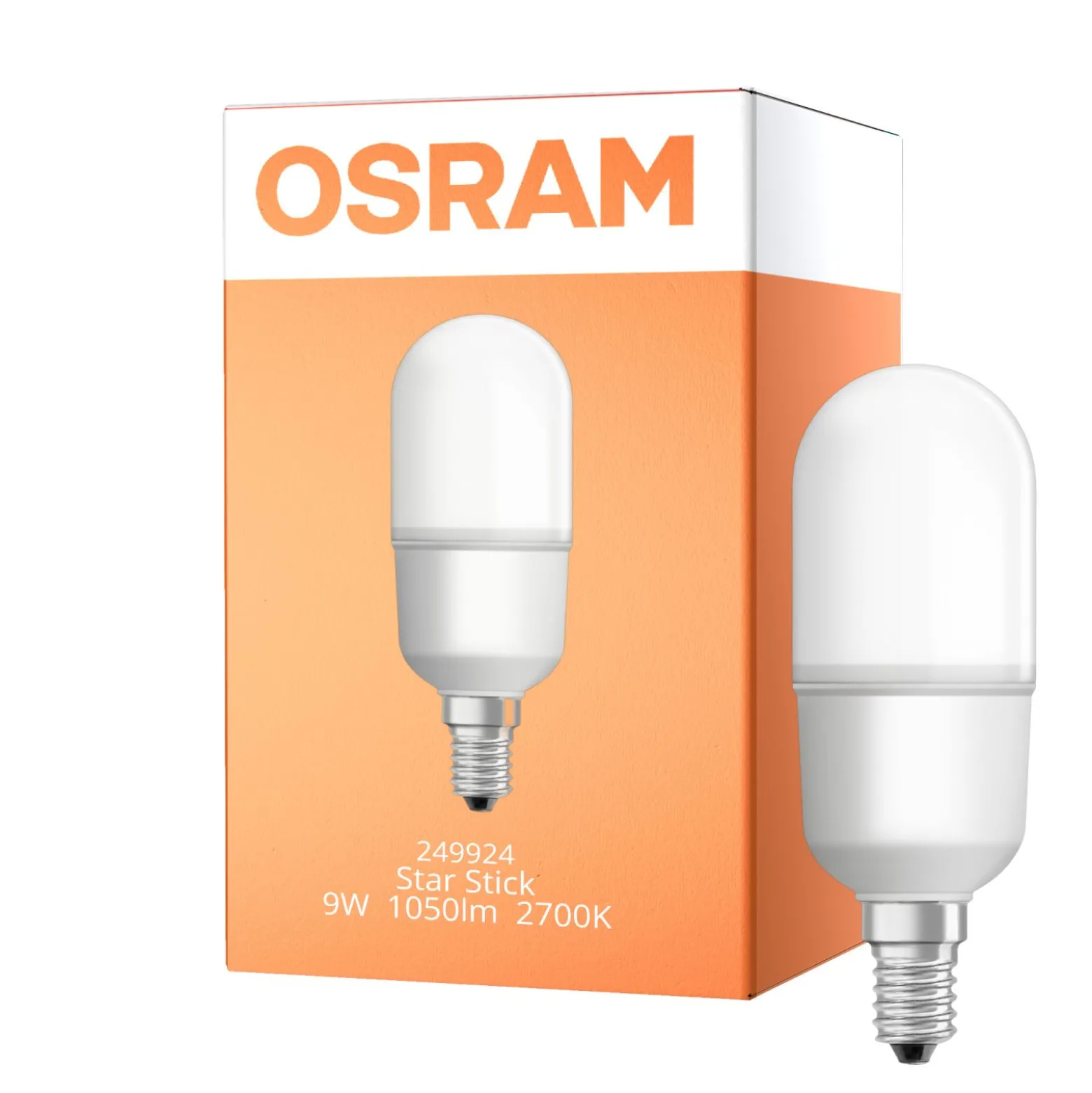 Osram LED Star Stick E14 Matt 9W 1050lm - 827 Extra Varm Vit | Ersättare 75W
