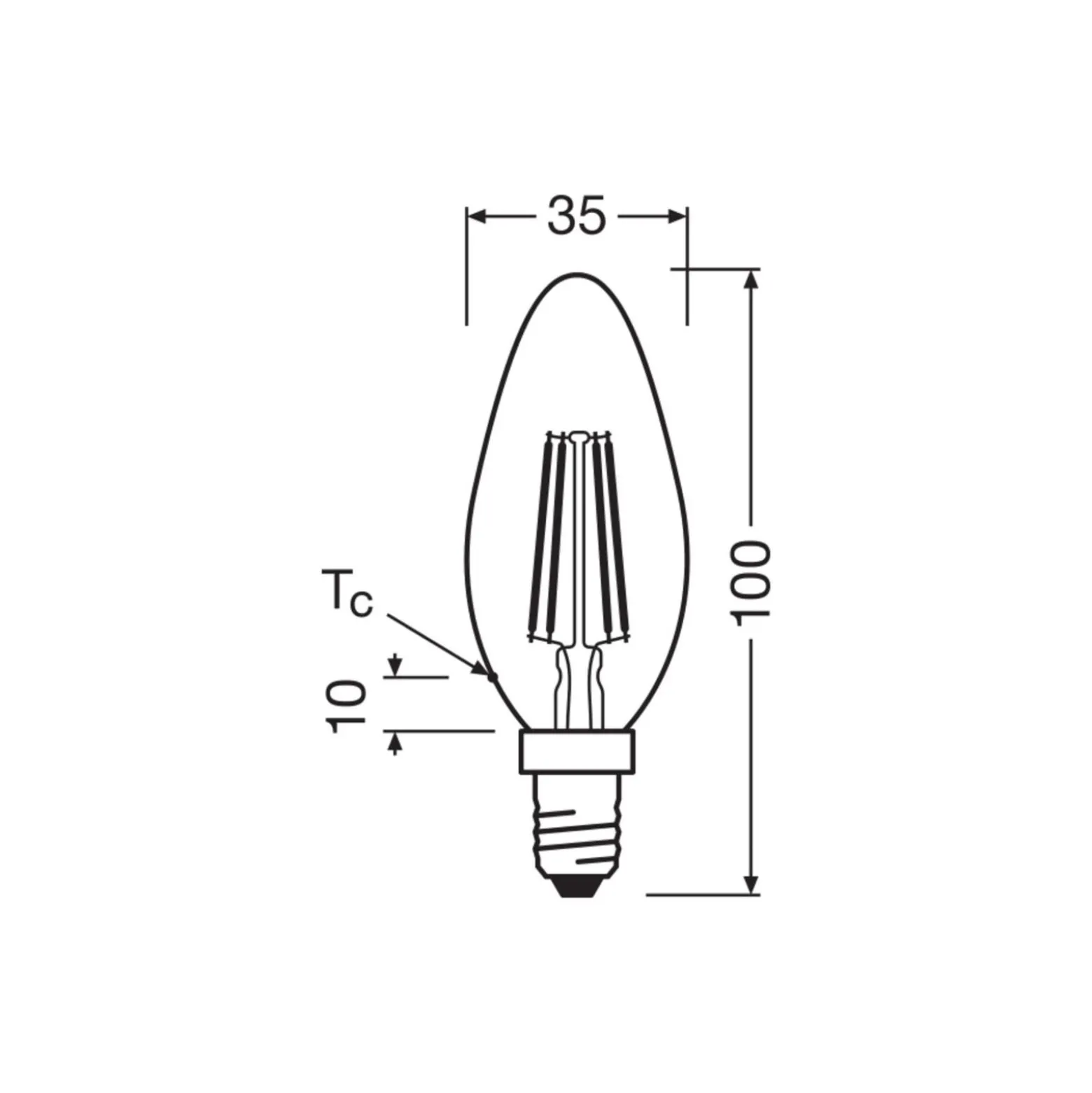 Osram LED Superstar Classic E14 Kronljus Filament Klar 2.2W 300lm - 927 Extra Varm Vit | Dimbar - Ersättare 25W