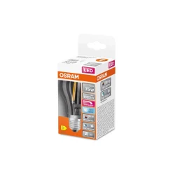 Osram LED Superstar E27 Päron Filament Klar 7.5W 1055lm - 940 Kallvit | Bästa Färgåtergivning - Dimbar - Ersättare 75W