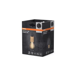 Osram LED Vintage 1906 Pendellampa Cylinder Trä | Passande för E27