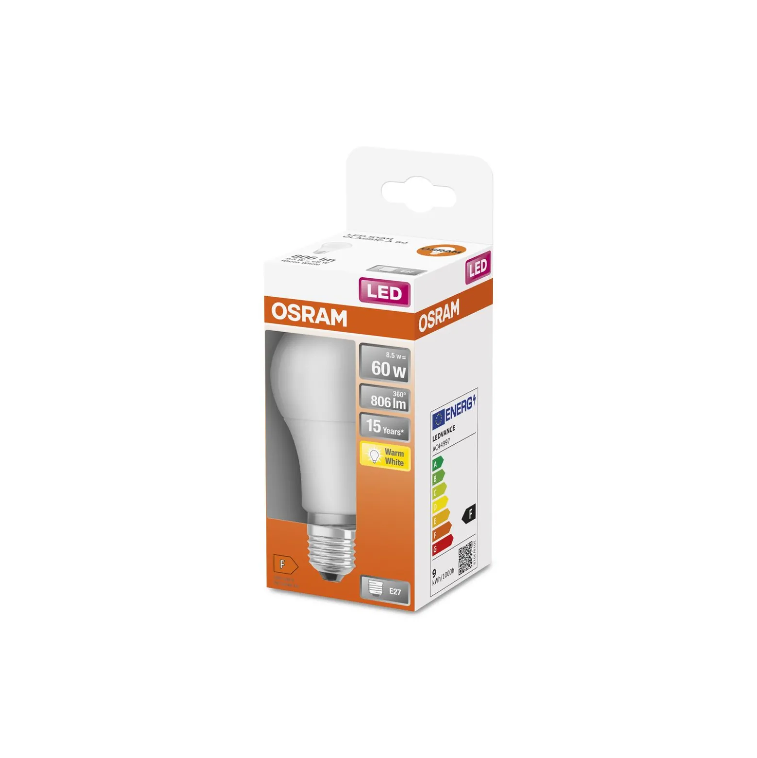 Osram Parathom LED Star E27 Päron Matt 8.5W 806lm - 827 Extra Varm Vit | Ersättare 60W