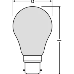 Osram Retrofit Classic LED B22d Päron Matt 11W 1521lm - 827 Extra Varm Vit | Dimbar - Ersättare 100W