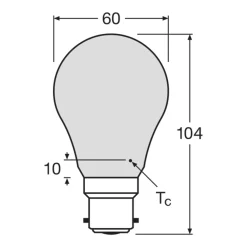 Osram Retrofit Classic LED B22d Päron Matt 8.5W 806lm - 827 Extra Varm Vit | Dimbar - Ersättare 60W