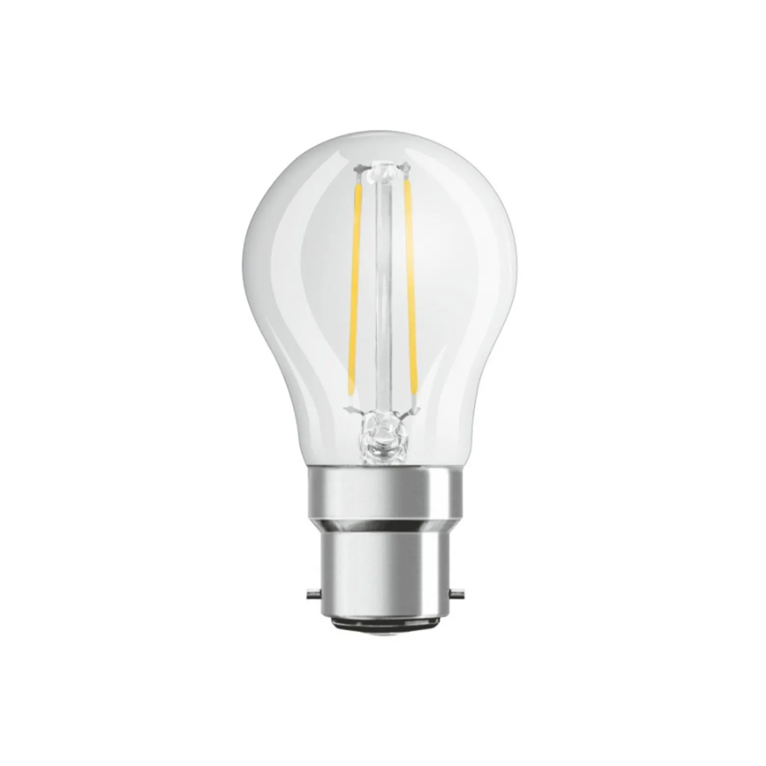 Osram Retrofit Classic LED B22d P45 boll Filament Klar 4W 470lm - 827 Extra Varm Vit | Ersättare 40W
