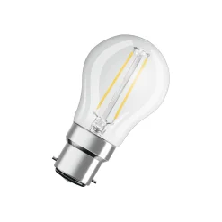 Osram Retrofit Classic LED B22d P45 boll Filament Klar 4W 470lm - 827 Extra Varm Vit | Ersättare 40W