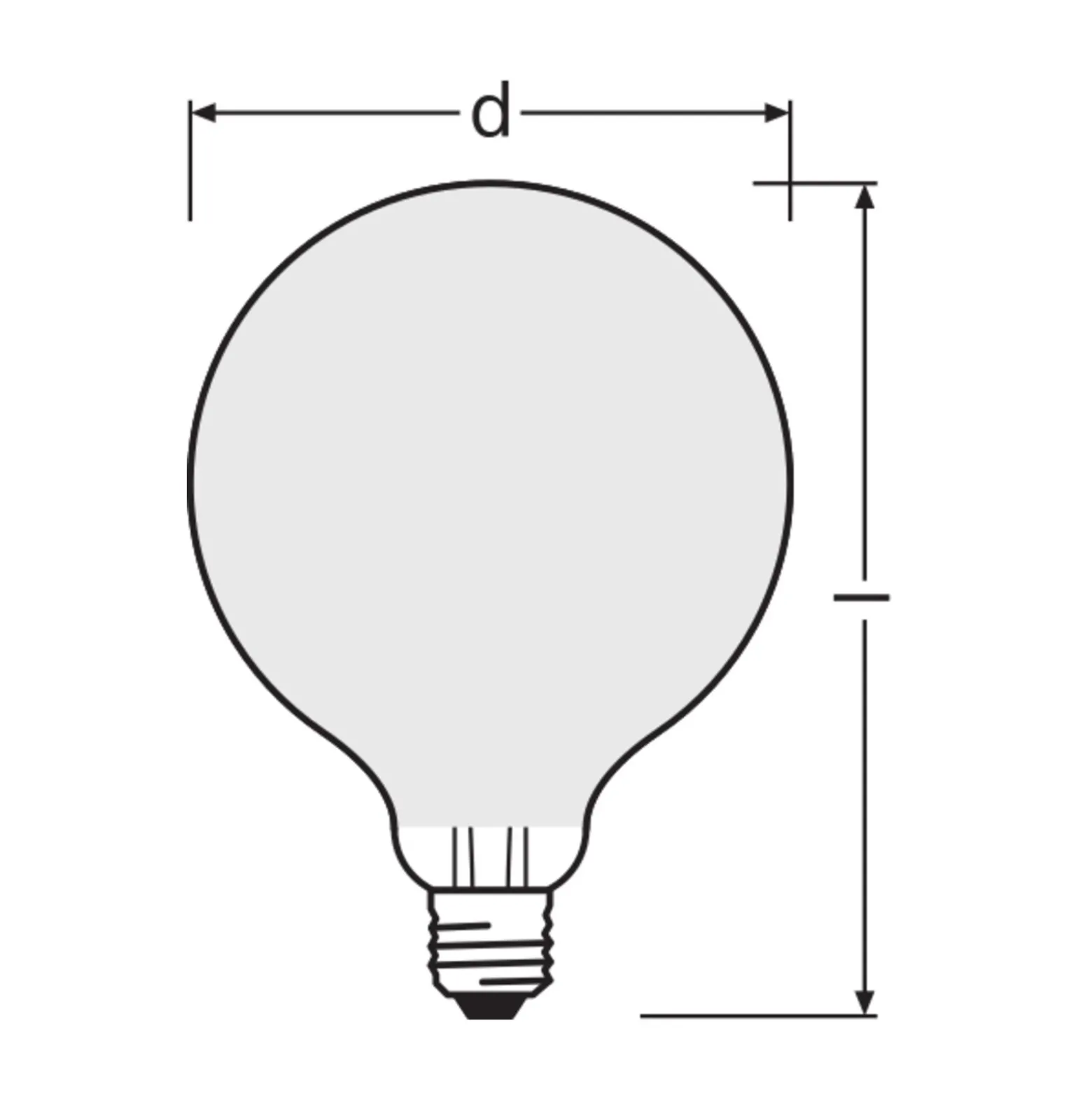 Osram Retrofit LED E27 Globe Filament Matt 7W 806lm - 827 Extra Varm Vit | Ersättare 60W
