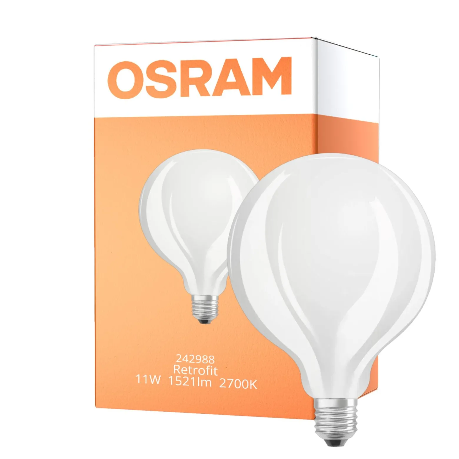 Osram Retrofit LED E27 Globe Filament Matt 11W 1521lm - 827 Extra Varm Vit | Ersättare 100W