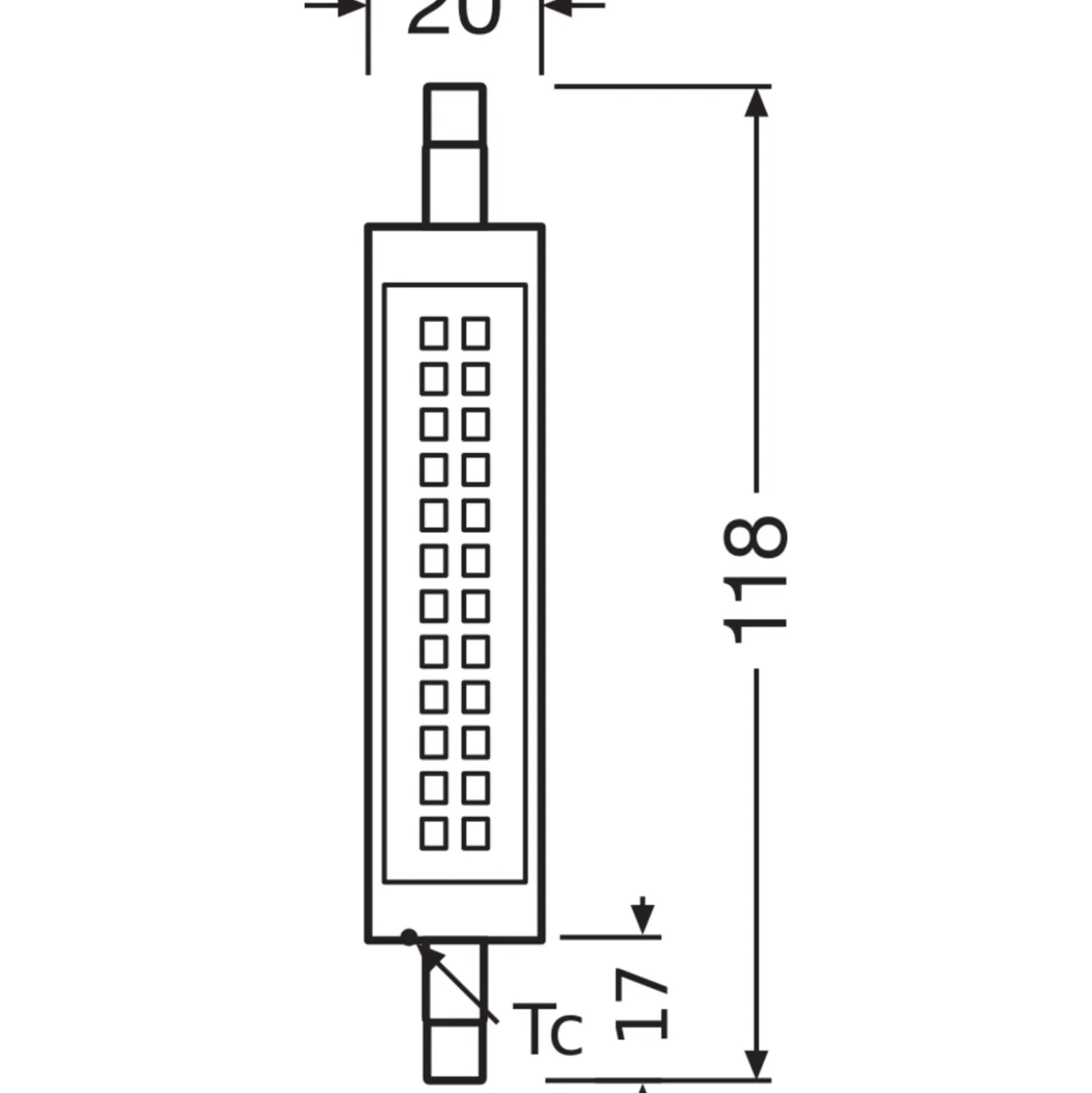 Osram Slim Line LED R7s 118mm 12W 1521lm - 827 Extra Varm Vit | Ersättare 100W