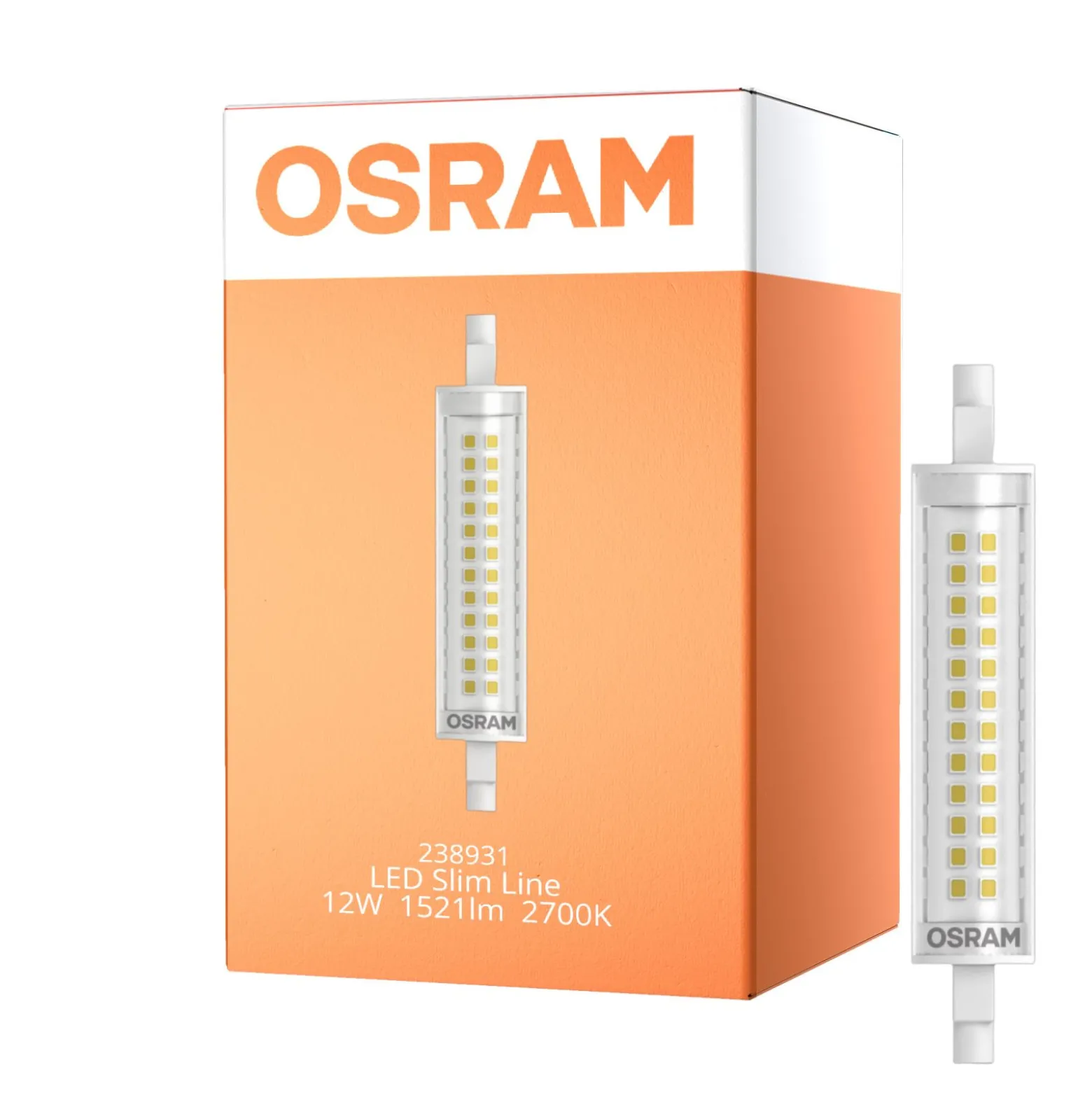 Osram Slim Line LED R7s 118mm 12W 1521lm - 827 Extra Varm Vit | Ersättare 100W