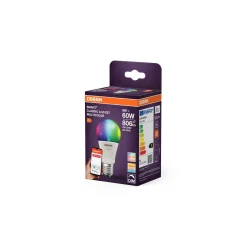Osram Smart+ Classic LED E27 Päron Matt Multicolour RGBW 9W 806lm - 827-865 Justerbar Vit | Zigbee Dimbar - Ersättare 60W
