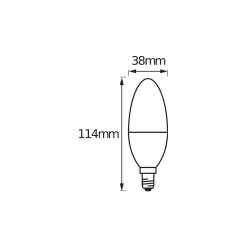Osram Smart+ Kronljus E14 Matt 4.9W 470lm - 827-865 Justerbar Vit | Zigbee Dimbar - Ersättare 40W