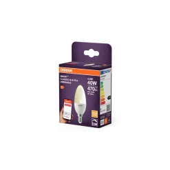 Osram Smart+ Kronljus E14 Matt 4.9W 470lm - 827 Extra Varm Vit | Zigbee Dimbar - Ersättare 40W
