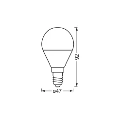 Osram Smart+ Matter Classic E14 Päron Matt 4.9W 470lm - 827-865 Justerbar Vit | Ersättare 40W