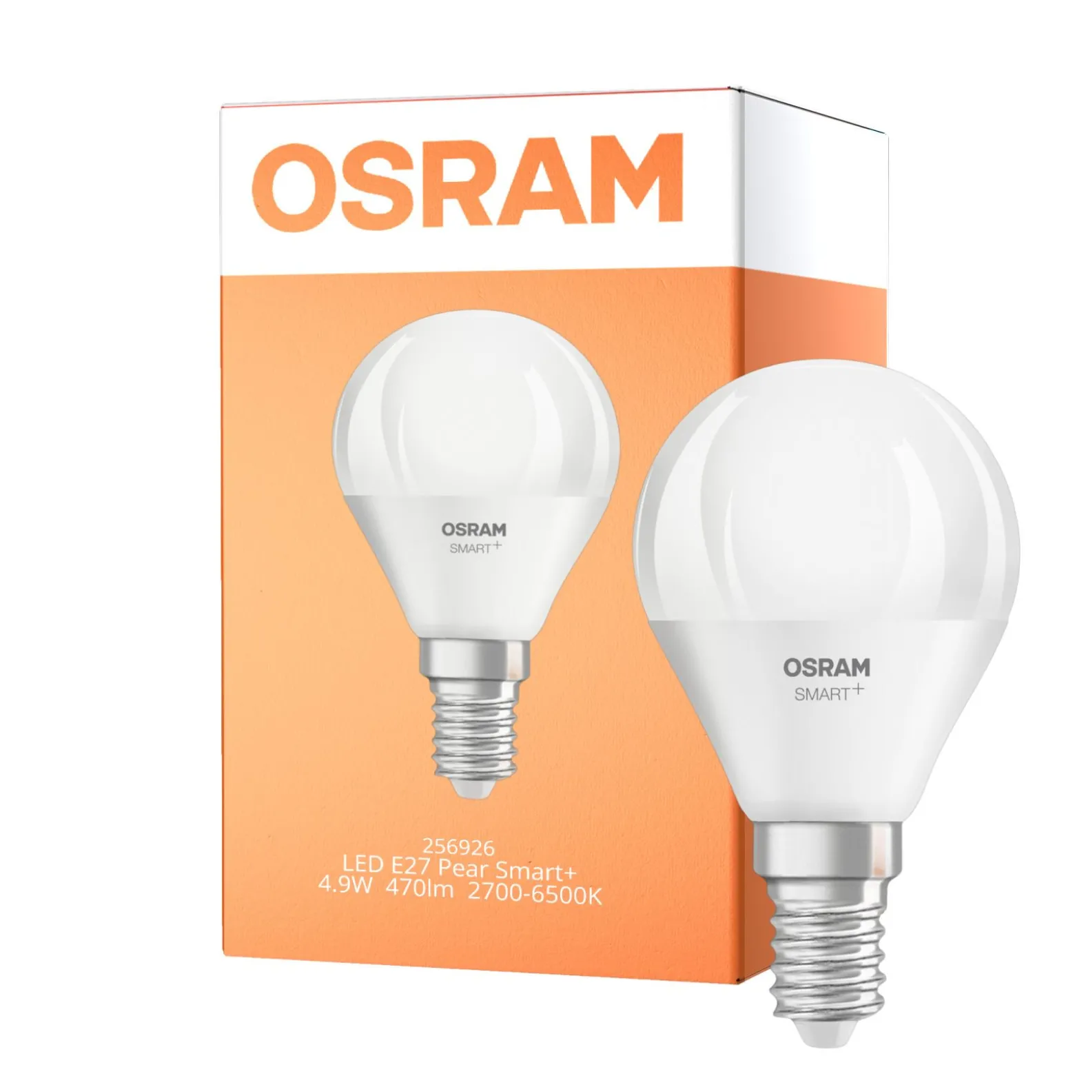 Osram Smart+ Matter Classic LED E14 Päron Matt 4.9W 470lm - 827-865 Justerbar Vit | Dimbar - Ersättare 40W