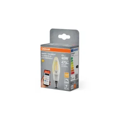 Osram Smart+ Matter Classic LED E14 Kronljus Filament Klar 4W 470lm - 827 Extra Varm Vit | Dimbar - Via Smart Device Only - Ersättare 40W