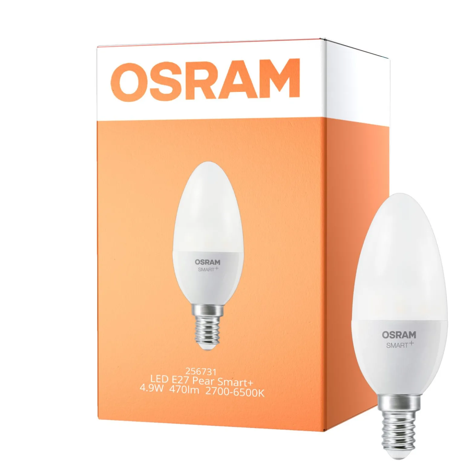 Osram Smart+ Matter Classic LED E14 Kronljus Matt 4.9W 470lm - 827-865 Justerbar Vit | Dimbar - Ersättare 40W