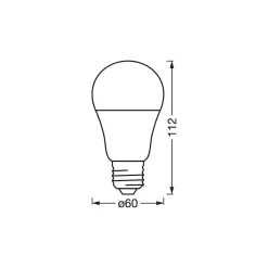 Osram Smart+ Matter Classic LED E27 Päron Matt 9W 806lm - 827-865 Justerbar Vit | Dimbar - Ersättare 60W
