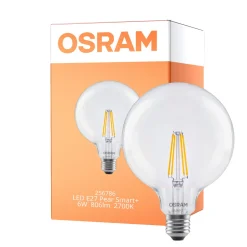 Osram Smart+ Matter E27 Globe Filament Klar 6W 806lm - 827 Extra Varm Vit | Dimbar - Via Smart Device Only - Ersättare 60W