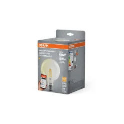 Osram Smart+ Matter E27 Globe Filament Klar 6W 806lm - 827 Extra Varm Vit | Dimbar - Via Smart Device Only - Ersättare 60W