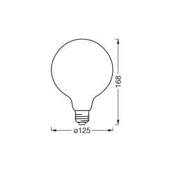 Osram Smart+ Matter E27 Globe Filament Guld 6W 680lm - 824 Extra Varm Vit | Dimbar - Via Smart Device Only - Ersättare 60W