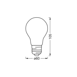 Osram Smart+ Matter E27 Päron Filament Guld 6W 680lm - 824 Extra Varm Vit | Dimbar - Via Smart Device Only - Ersättare 60W