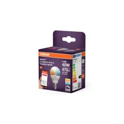 Osram Smart+ Mini Lampa E14 Matt 4.9W 470lm - 827-865 Justerbar Vit | Zigbee Dimbar - Ersättare 40W