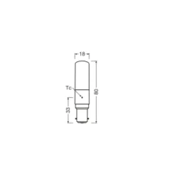 Osram Special T Slim LED B15d Klar 6.5W 806lm - 827 Extra Varm Vit | Ersättare 60W