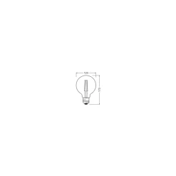 Osram SuperStar LED E27 Globe 125mm Filament Klar 7W 806lm - 822-827 Dim To Warm | Dimbar - Ersättare 60W