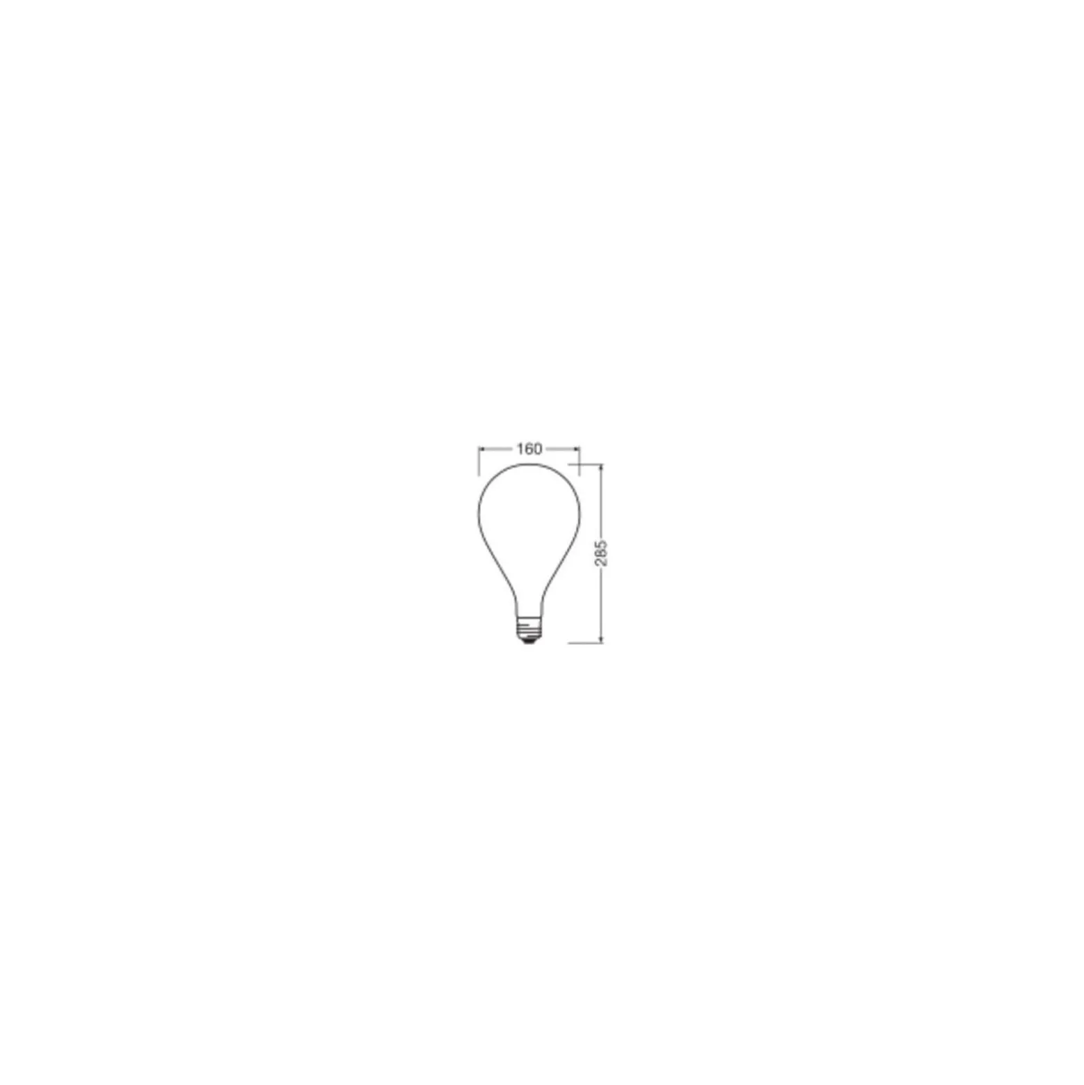 Osram Vintage 1906 LED Big Grape E27 Filament Matt 7.3W 806lm - 827 Extra Varm Vit | Dimbar - Ersättare 60W