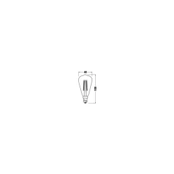Osram Vintage 1906 LED Classic Edison E14 Ambar 4.8W 360lm - 822 Extra Varm Vit | Dimbar - Ersättare 25W