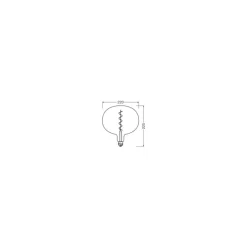 Osram Vintage 1906 LED Classic Globe LED E27 Special Filament Smoke 4.5W 150lm - 818 Extra Varm Vit | Ersättare 15W