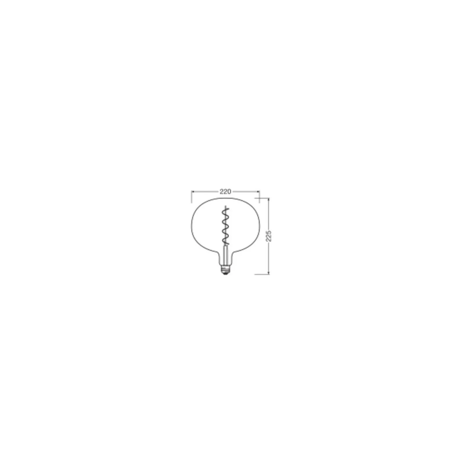 Osram Vintage 1906 LED Classic Globe LED E27 Special Filament Smoke 4.5W 150lm - 818 Extra Varm Vit | Ersättare 15W