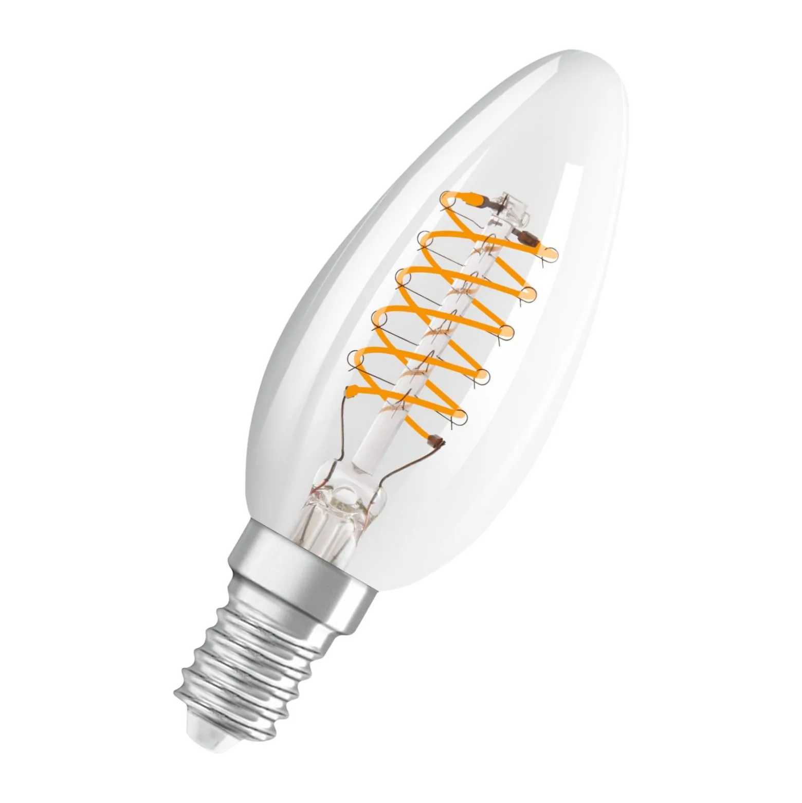 Osram Vintage 1906 LED Classic Slim E14 Kronljus Filament Klar 4.8W 470lm - 827 Extra Varm Vit | Dimbar - Ersättare 40W