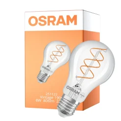 Osram Vintage 1906 LED Classic Slim E27 Päron Filament Klar 8W 806lm - 922 Extra Varm Vit | Bästa Färgåtergivning - Dimbar - Ersättare 60W