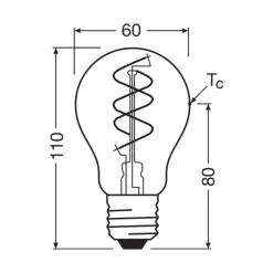 Osram Vintage 1906 LED Classic Slim E27 Päron Filament Guld 8W 806lm - 922 Extra Varm Vit | Bästa Färgåtergivning - Dimbar - Ersättare 60W