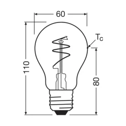 Osram Vintage 1906 LED Classic Slim E27 Päron Filament Klar 4.6W 470lm - 922 Extra Varm Vit | Bästa Färgåtergivning - Dimbar - Ersättare 40W
