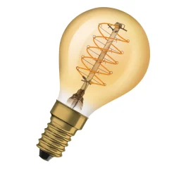 Osram Vintage 1906 LED E14 Ball Filament Gold 3.4W 250lm - 822 Extra Warm White | Dimmable