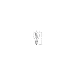 Osram Vintage 1906 LED E14 Ball Filament Gold 3.4W 250lm - 822 Extra Warm White | Dimmable