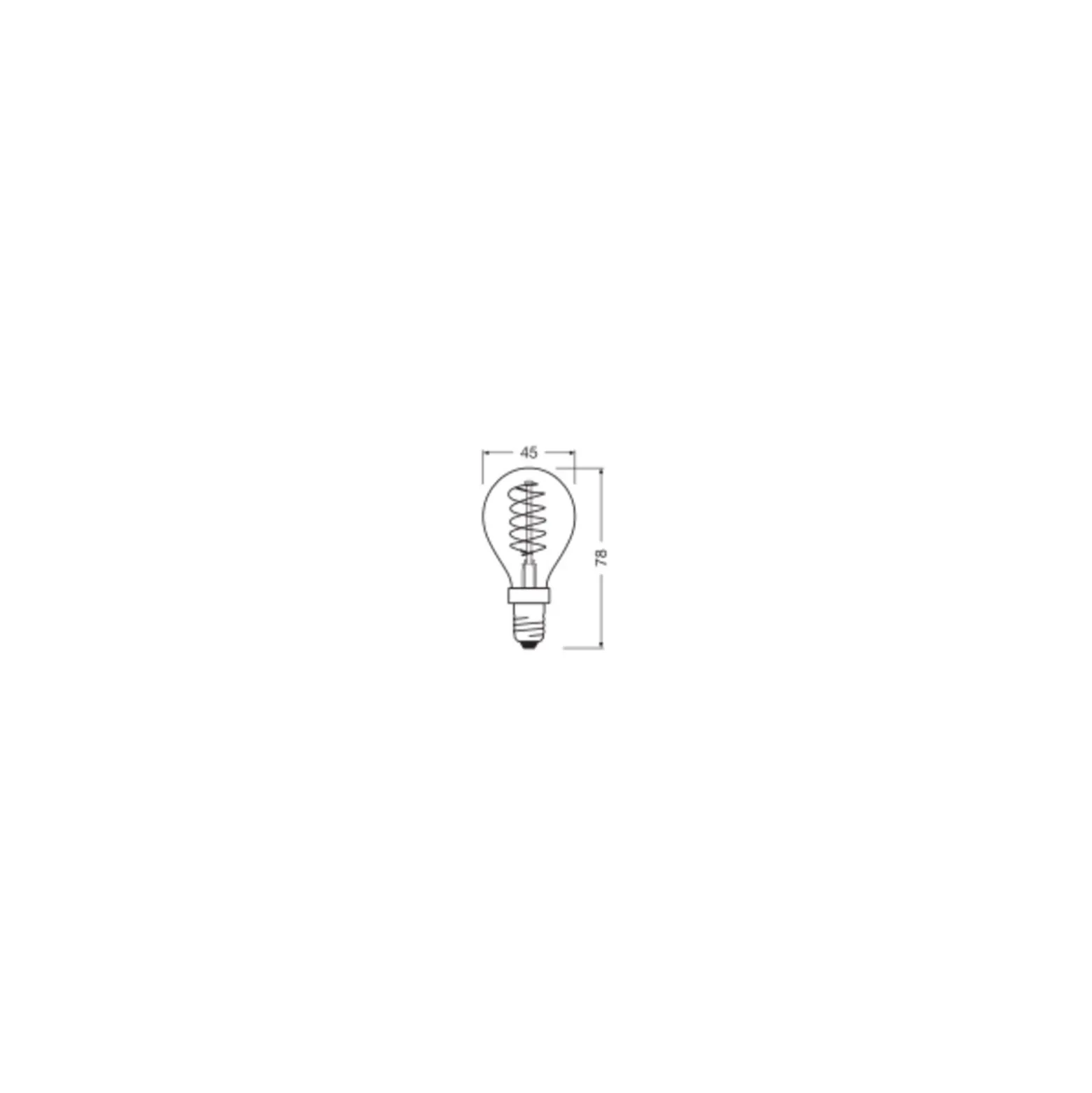 Osram Vintage 1906 LED E14 Ball Filament Gold 3.4W 250lm - 822 Extra Warm White | Dimmable