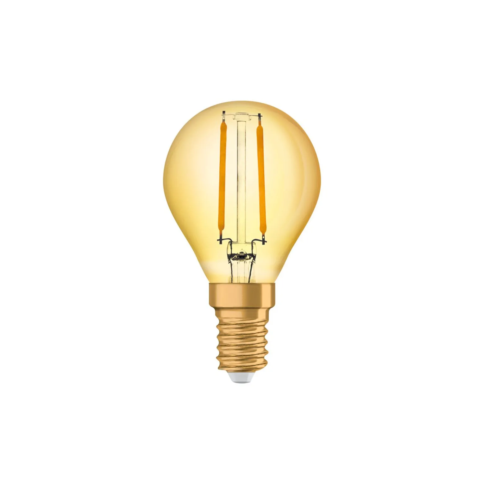 Osram Vintage 1906 LED E14 boll Filament Guld 2.5W 220lm - 824 Extra Varm Vit | Ersättare 25W