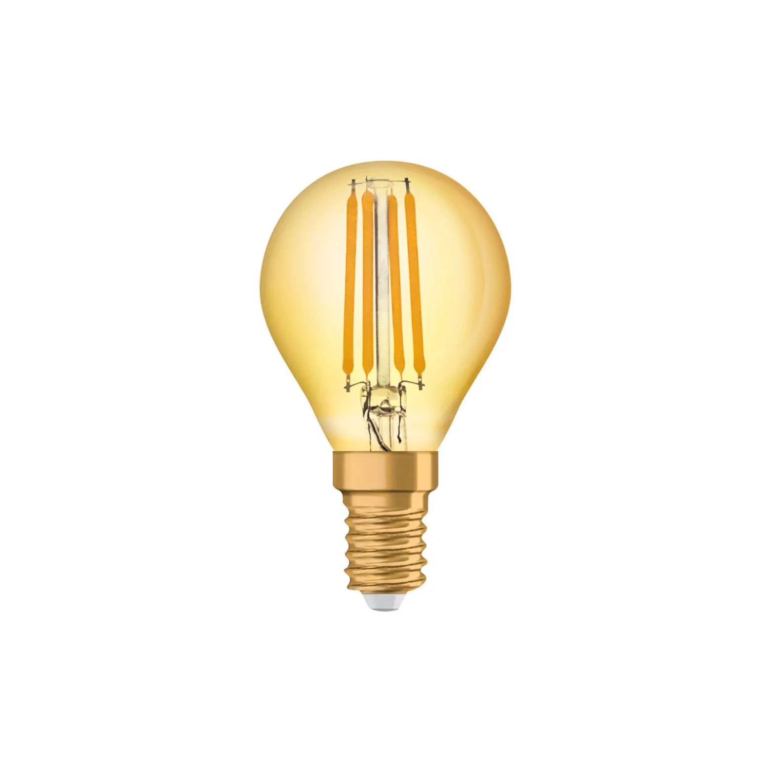 Osram Vintage 1906 LED E14 boll Filament Guld 4W 420lm - 825 Extra Varm Vit | Ersättare 35W
