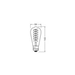 Osram Vintage 1906 LED E27 Edison Filament Guld 8.8W 806lm - 824 Extra Varm Vit | Dimbar - Ersättare 60W