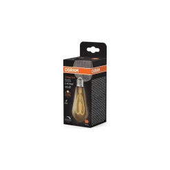 Osram Vintage 1906 LED E27 Edison Filament Guld 4.9W 470lm - 922 Extra Varm Vit | Bästa Färgåtergivning - Dimbar - Ersättare 40W