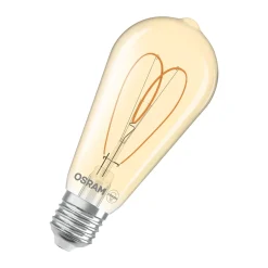 Osram Vintage 1906 LED E27 Edison Filament Guld 4.9W 470lm - 922 Extra Varm Vit | Bästa Färgåtergivning - Dimbar - Ersättare 40W