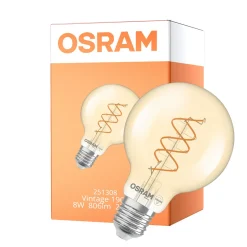 Osram Vintage 1906 LED E27 Globe Filament Twist Guld 8W 806lm - 922 Extra Varm Vit | Bästa Färgåtergivning - Dimbar - Ersättare 60W